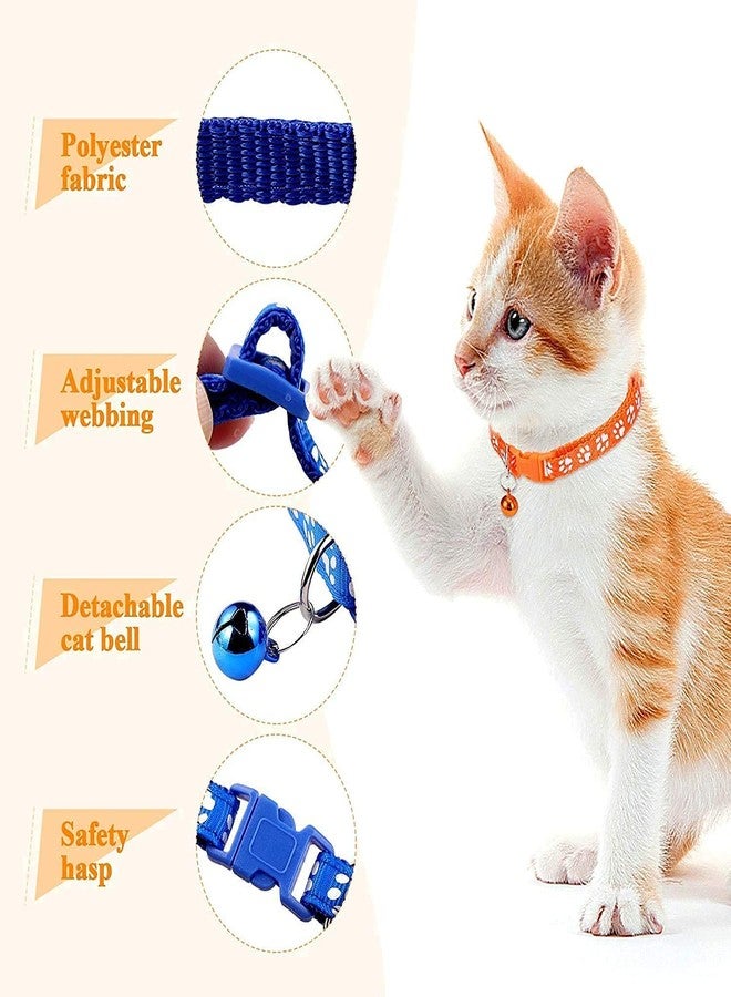 PETLICIOUS & MORE طوق مطبوع من النايلون من Petlicious & More® مقاس 10 مم مع جرس للكلاب الصغيرة والقطط والجراء (التصميم - مخالب مطبوعة، عبوة من قطعتين) - Image 5